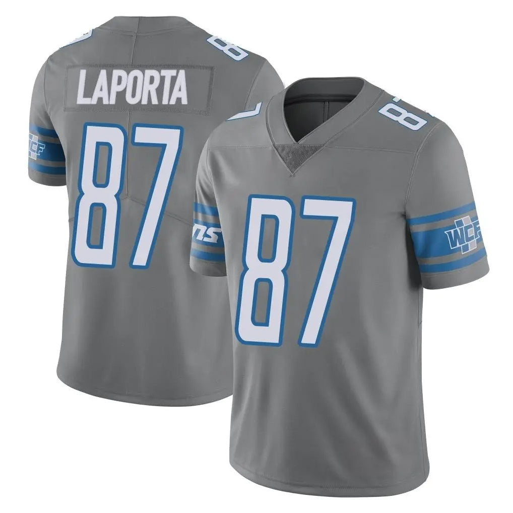CAdoa D.Lions #87 Sam LaPorta Player Gray Vapor Untouchable Limited Home Game Stitched Jerseys