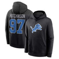 CAdoa D.Lions #97 Aidan Hutchinson Player Black Pullover Hoodies Limited Game Stitched Jerseys