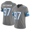 CAdoa D.Lions #97 Aidan Hutchinson Player Gray Vapor F.U.S.E. Limited Home Game Stitched Jerseys