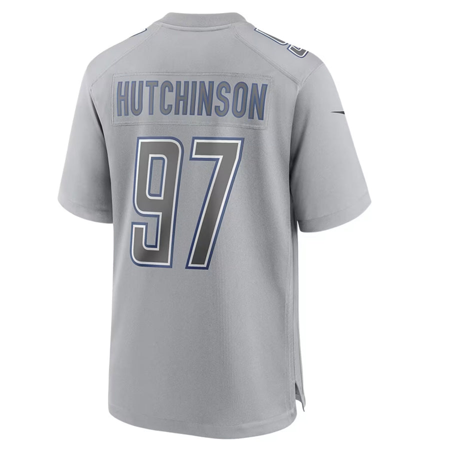 CAdoa D.Lions #97 Aidan Hutchinson Player Grey Atmosphere Fashion Stitched Jerseys