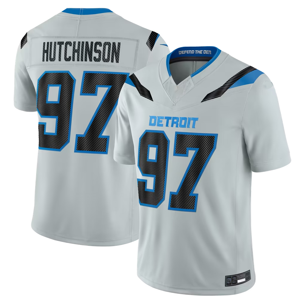 CAdoa D.Lions #97 Aidan Hutchinson Silver 2026 Rivalries Collection Limited Stitched Jerseys