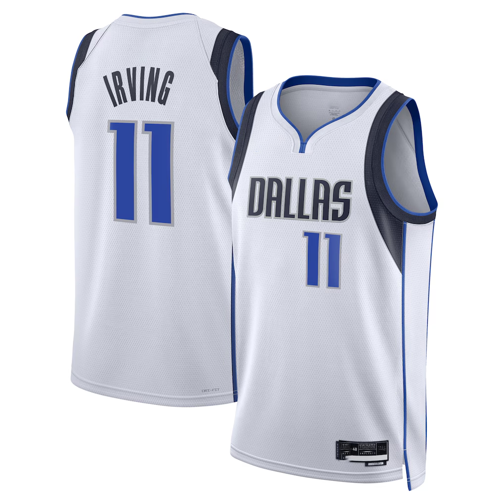 CAdoa D.Mavericks #11 Kyrie Irving White  Association Edition Swingman Stitched Jerseys