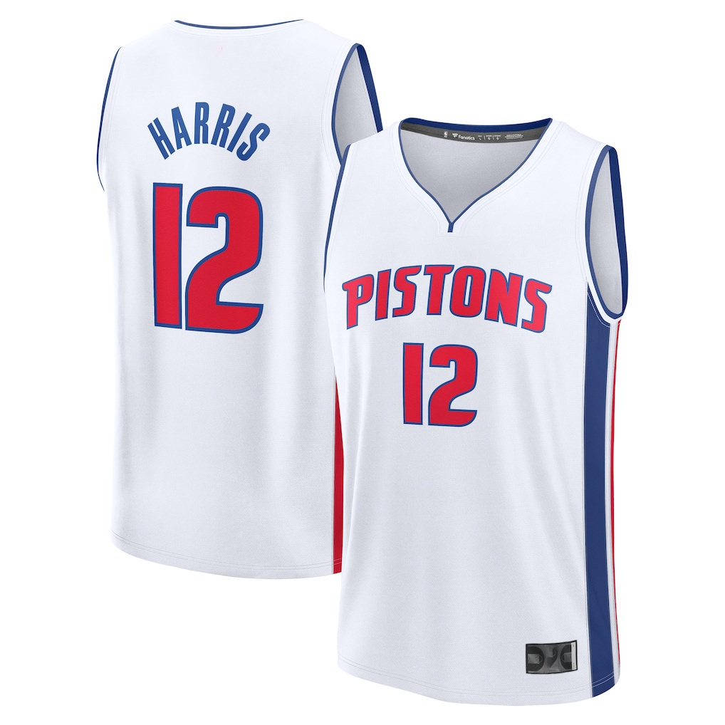 CAdoa D.Pistons #12 Tobias Harris  White Fast Break Replica Player Jerseys - Association Edition