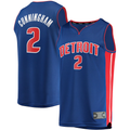 CAdoa D.Pistons #2 Cade Cunningham  Blue 2021 Draft First Round Pick Fast Break Replica Jerseys - Icon Edition