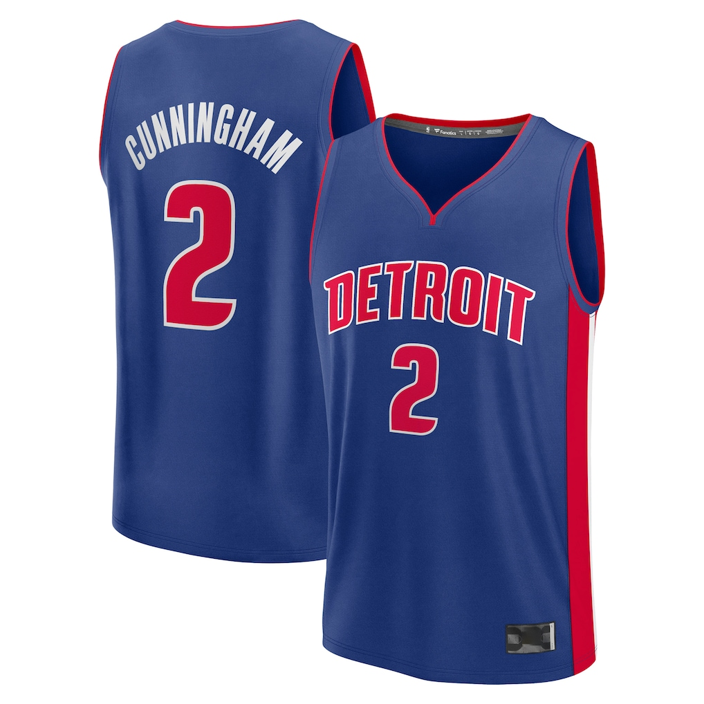 CAdoa D.Pistons #2 Cade Cunningham  Blue Fast Break Replica Player Jerseys - Icon Edition