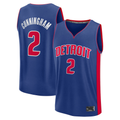 CAdoa D.Pistons #2 Cade Cunningham  Blue Fast Break Replica Player Jerseys - Icon Edition