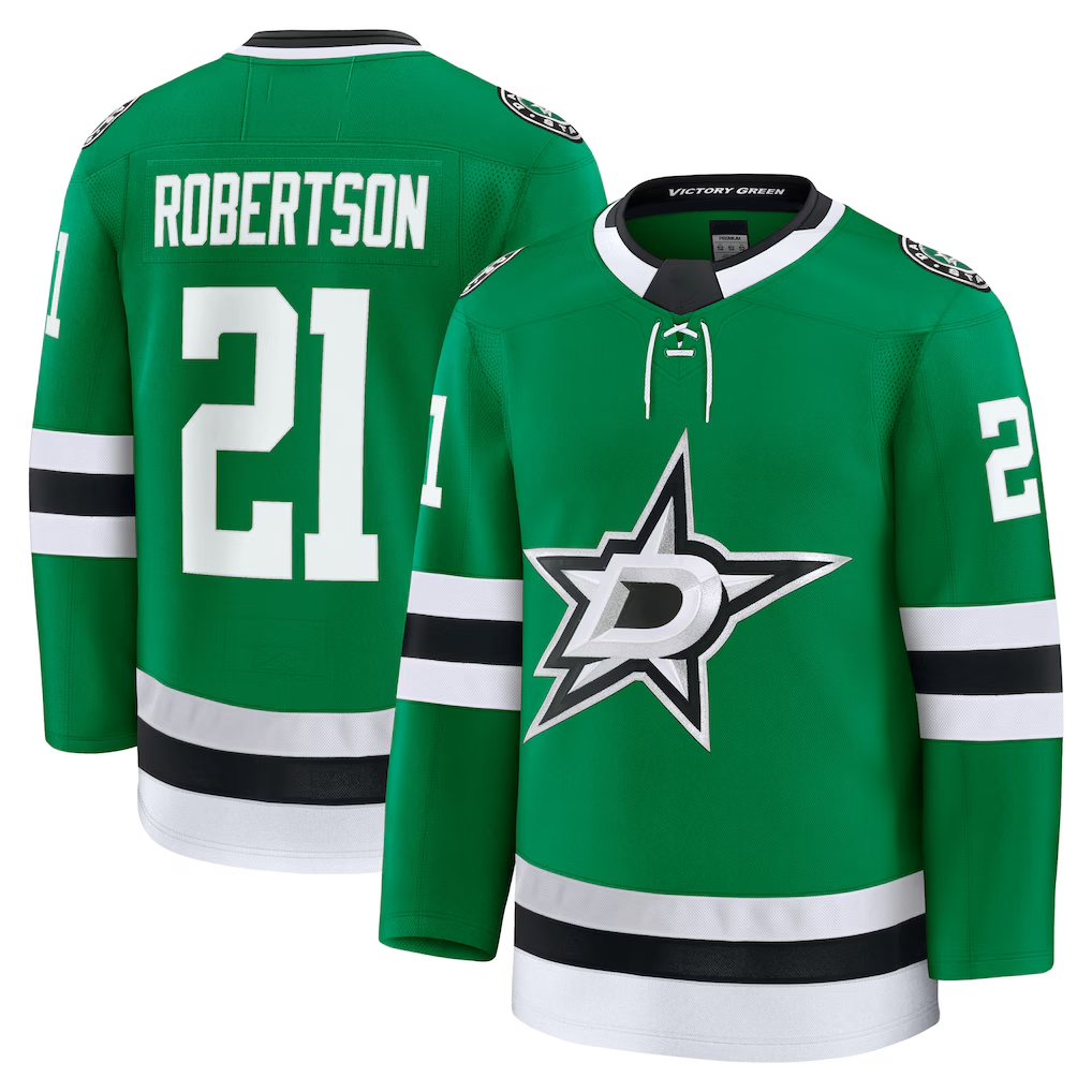 CAdoa D.Stars #21 Jason Robertson Kelly Green Home Premium Jerseys