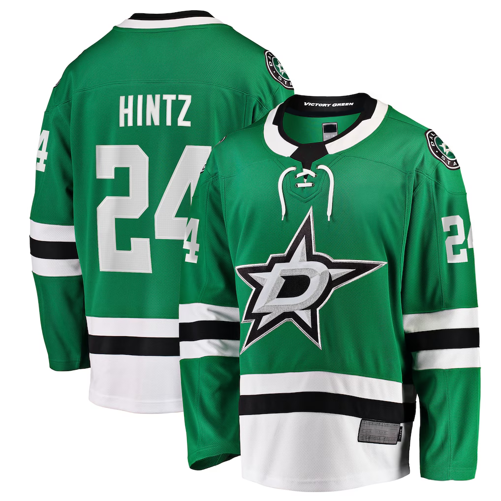 CAdoa D.Stars #24 Roope Hintz Kelly Green Home Breakaway Player Jerseys