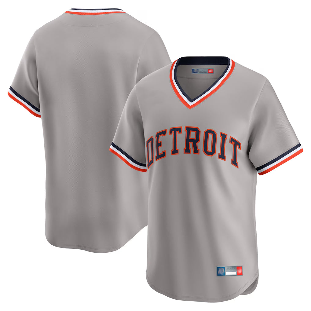 CAdoa D.Tigers Gray Cooperstown T-shirt Home Game Blank Player Stitched Jerseys