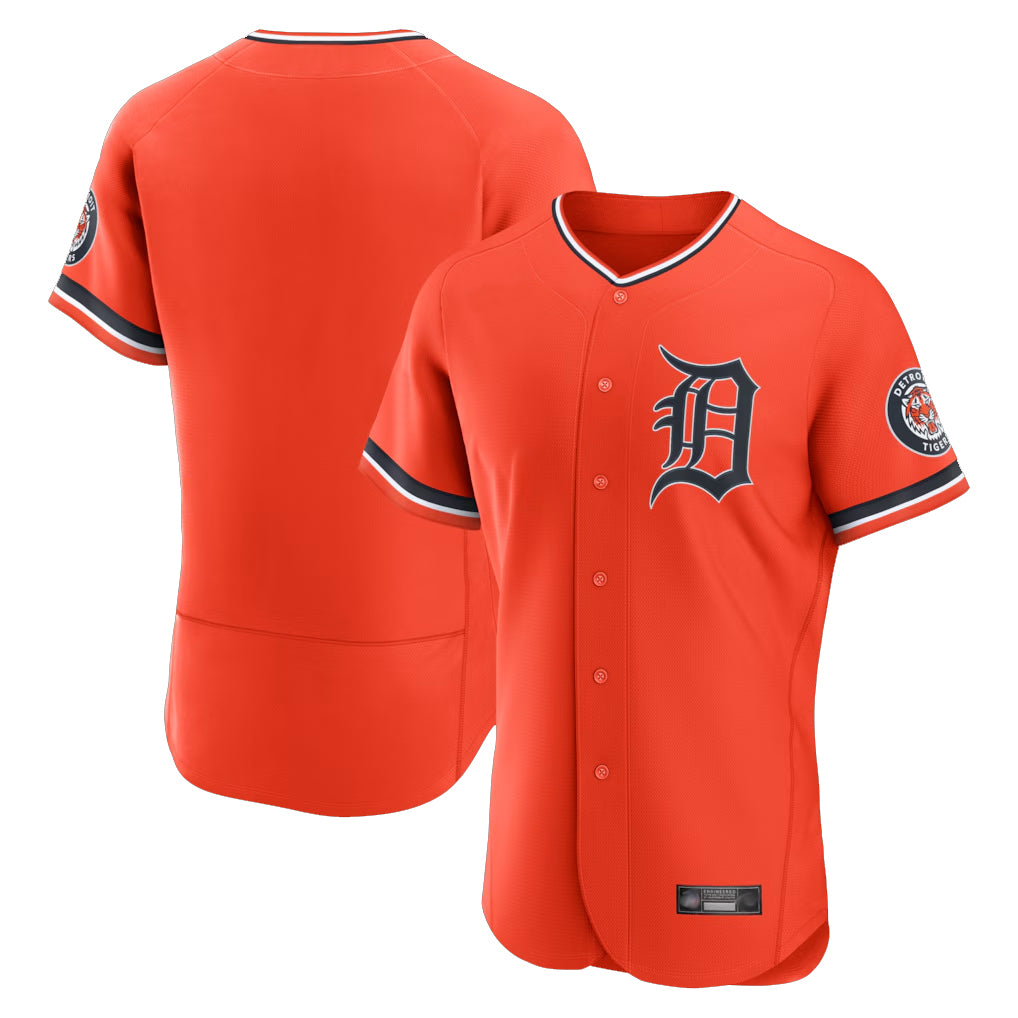 CAdoa D.Tigers Orange Limited Elite Home Blank Player Stitched Jerseys