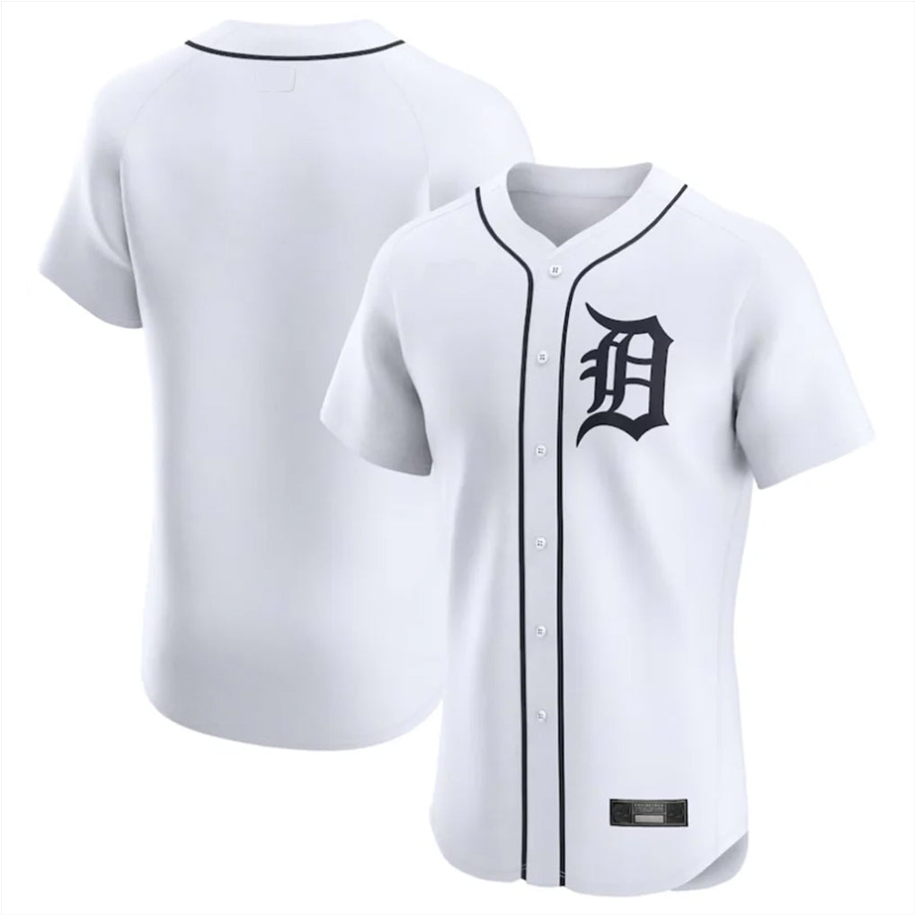 CAdoa D.Tigers White Limited Elite Home Blank Player Stitched Jerseys