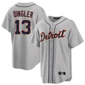 CAdoa D.Tigers #13 Dillon Dingler Player Gray Home Game Stitched Jerseys
