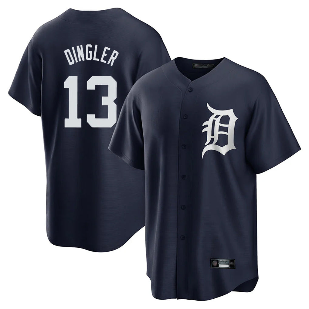 CAdoa D.Tigers #13 Dillon Dingler Player Navy Game Home Stitched Jerseys