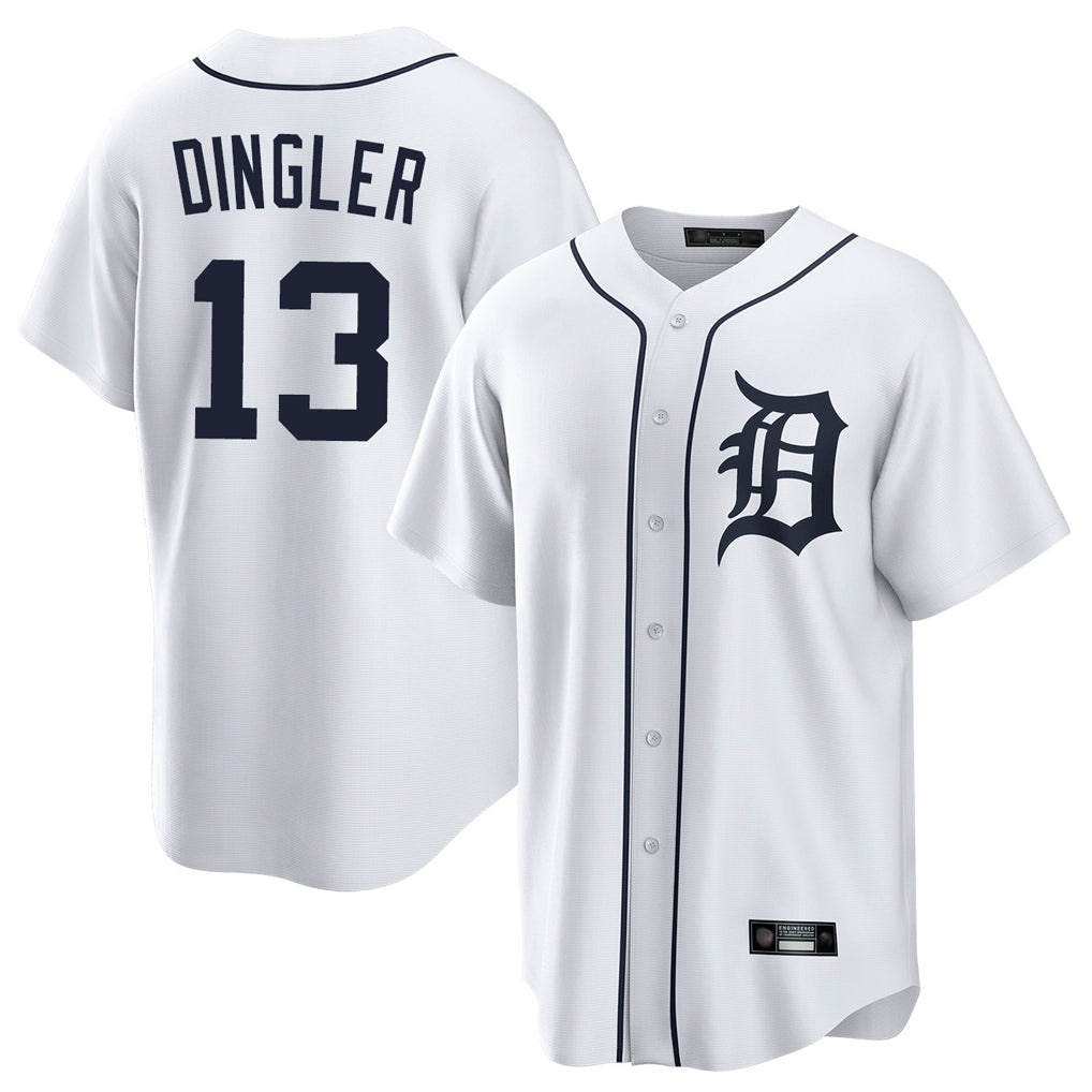 CAdoa D.Tigers #13 Dillon Dingler Player White Home Game Stitched Jerseys
