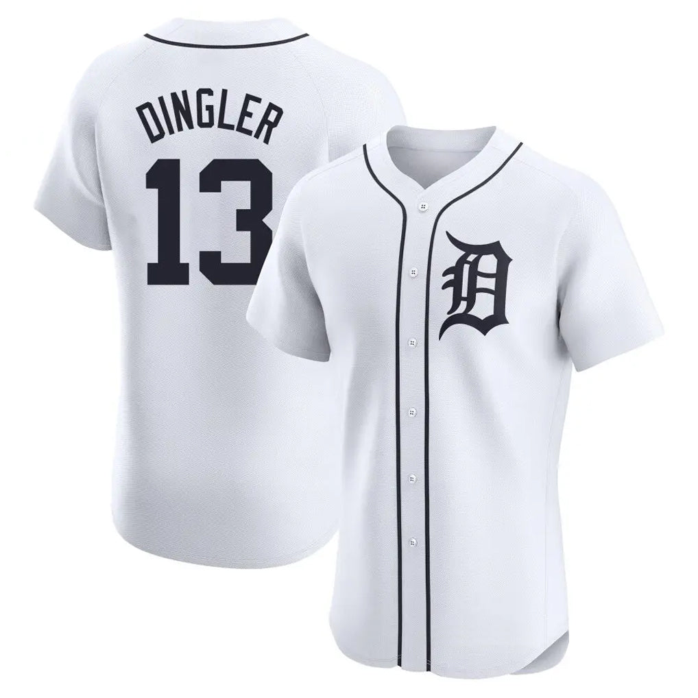 CAdoa D.Tigers #13 Dillon Dingler Player White Limited Elite Home Stitched Jerseys
