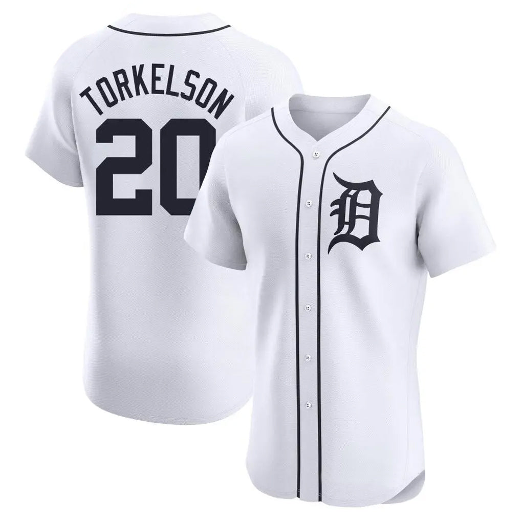CAdoa D.Tigers #20 Spencer Torkelson Player White Limited Elite Home Stitched Jerseys