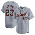 CAdoa D.Tigers #23 Kirk Gibson Player Gray Home Limited Stitched Jerseys