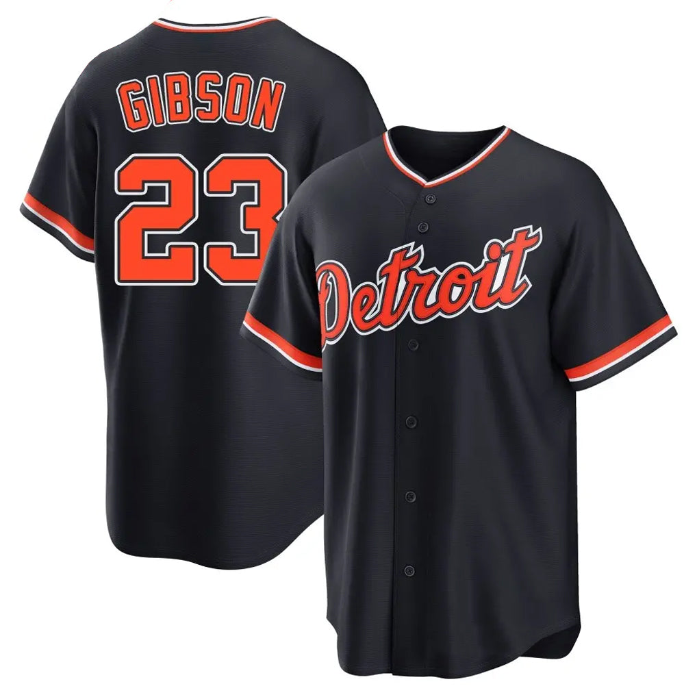 CAdoa D.Tigers #23 Kirk Gibson Player Navy Home Game Stitched Jerseys
