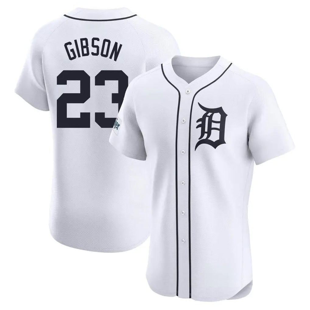 CAdoa D.Tigers #23 Kirk Gibson Player White Limited Elite Home Stitched Jerseys
