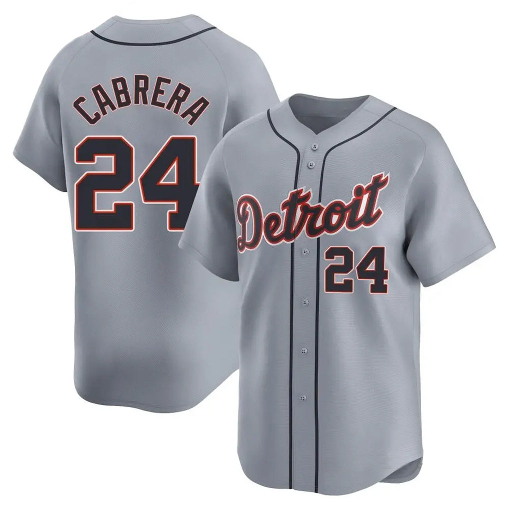 CAdoa D.Tigers #24 Miguel Cabrera Player Gray Home Limited Stitched Jerseys