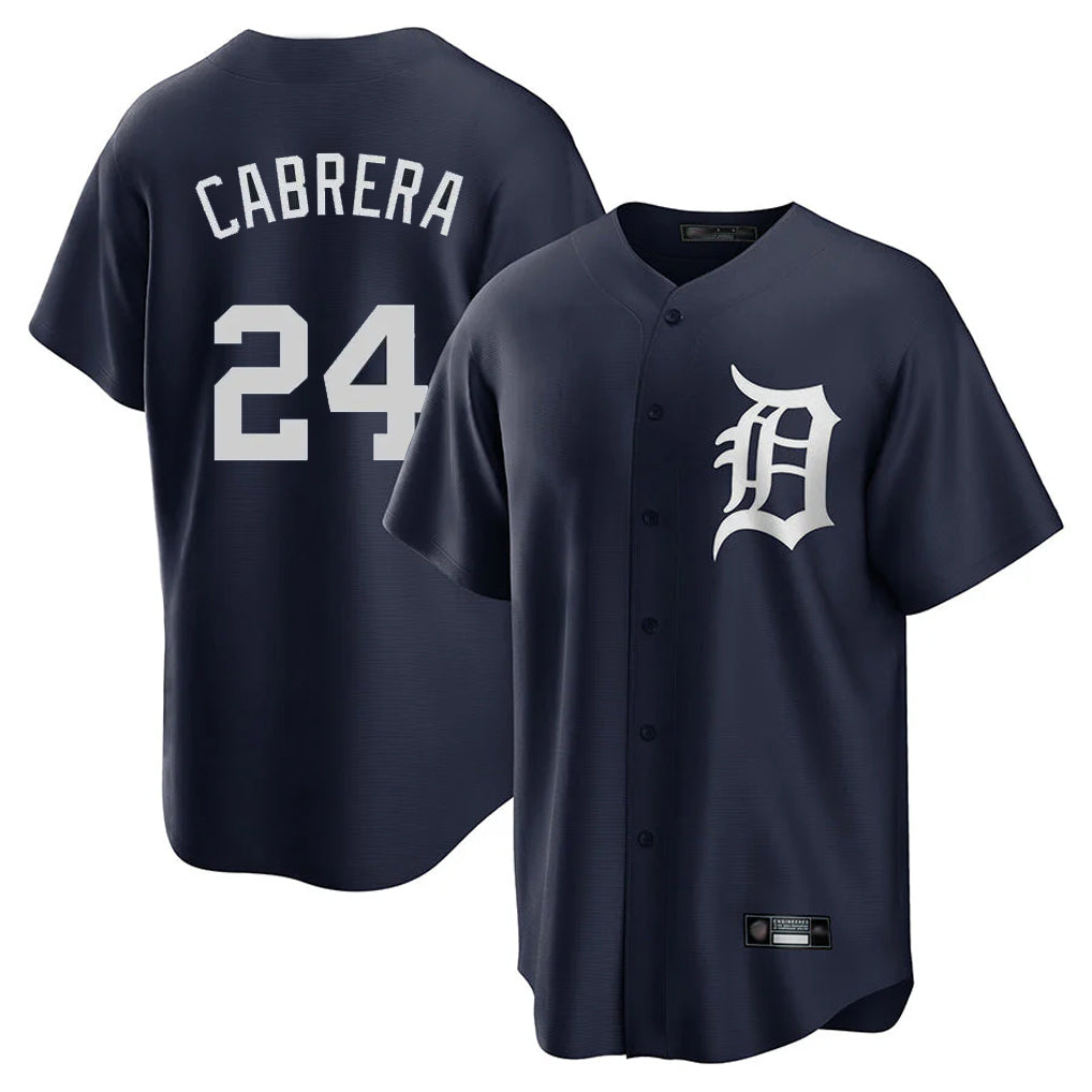 CAdoa D.Tigers #24 Miguel Cabrera Player Navy Game Home Stitched Jerseys