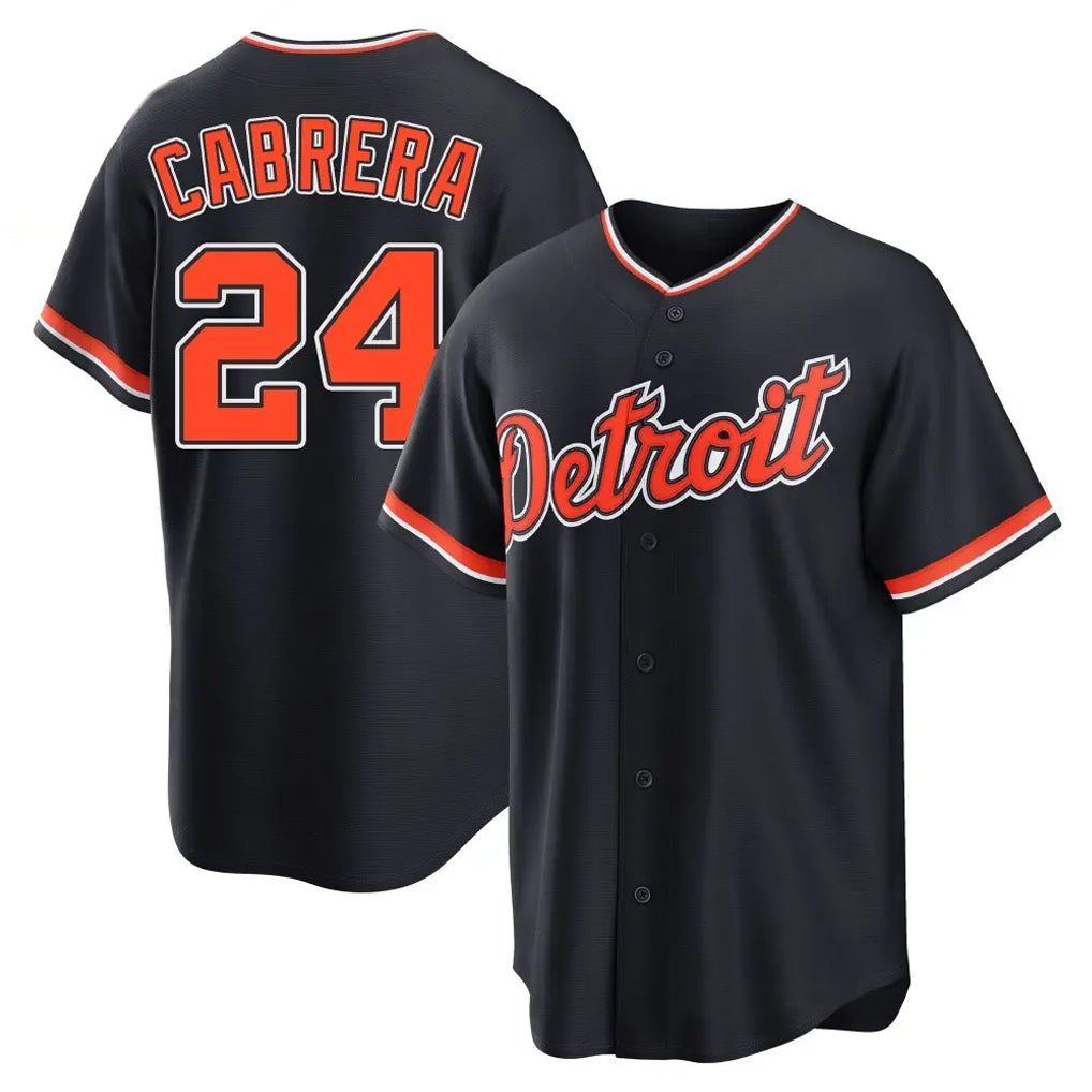 CAdoa D.Tigers #24 Miguel Cabrera Player Navy Home Game Stitched Jerseys
