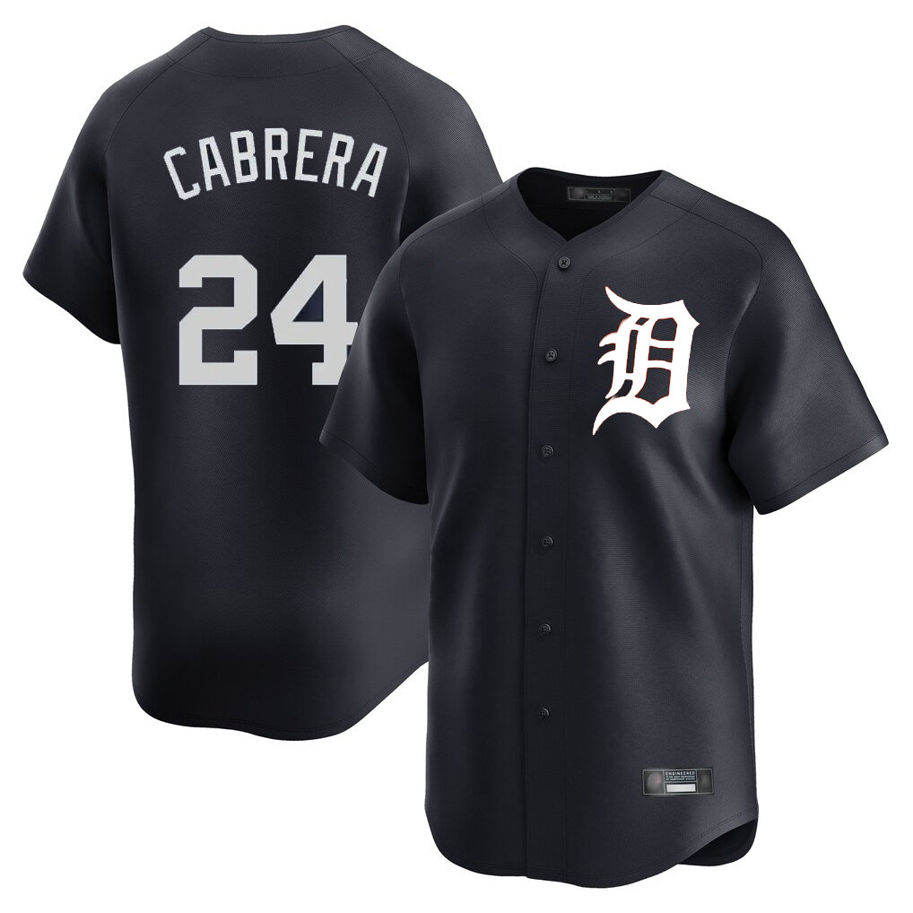 CAdoa D.Tigers #24 Miguel Cabrera Player Navy Home Limited Game Stitched Jerseys