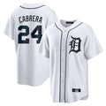 CAdoa D.Tigers #24 Miguel Cabrera Player White Home Game Stitched Jerseys