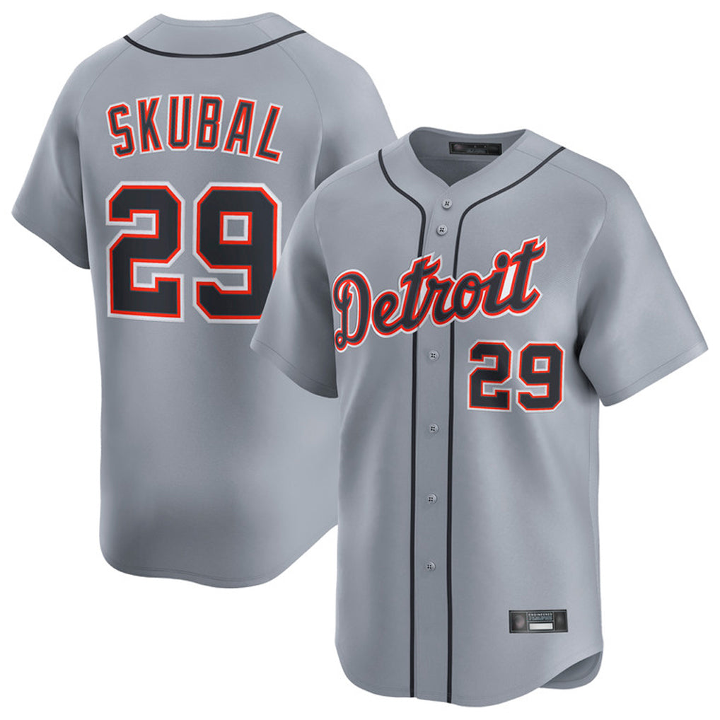 CAdoa D.Tigers #29 Tarik Skubal Player Gray Home Limited Stitched Jerseys
