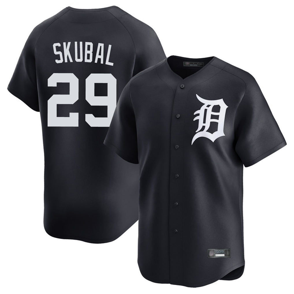 CAdoa D.Tigers #29 Tarik Skubal Player Navy Home Limited Game Stitched Jerseys