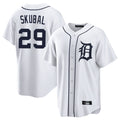 CAdoa D.Tigers #29 Tarik Skubal Player White Home Game Stitched Jerseys