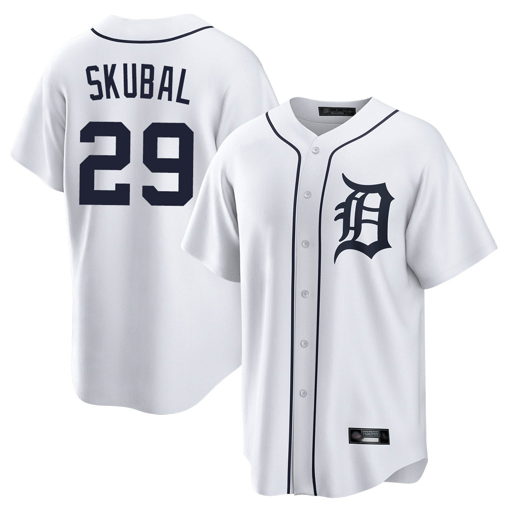 CAdoa D.Tigers #29 Tarik Skubal Player White Home Game Stitched Jerseys