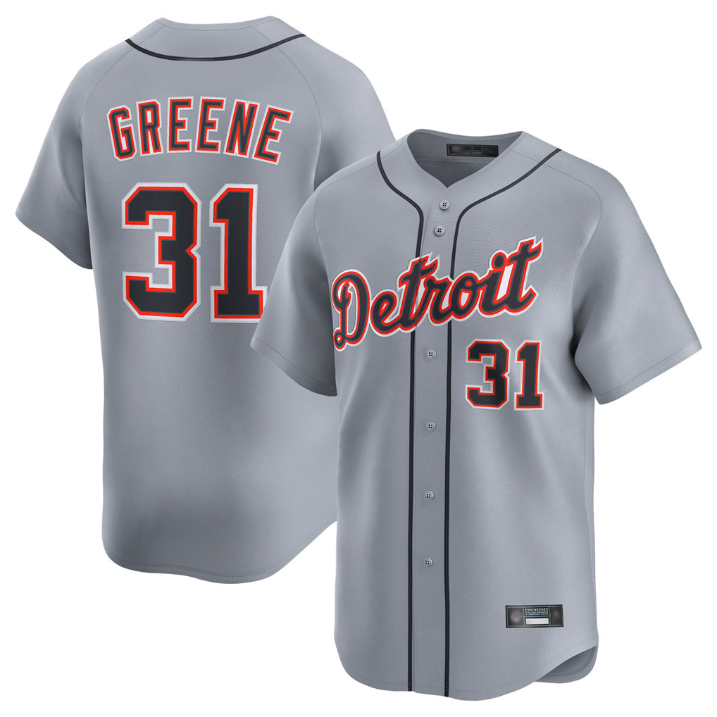 CAdoa D.Tigers #31 Riley Greene Player Gray Home Limited Stitched Jerseys