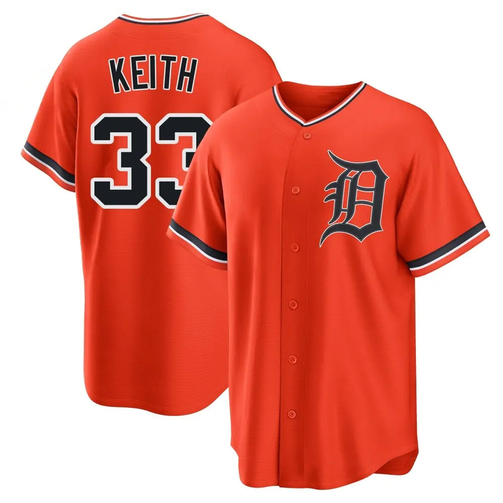 CAdoa D.Tigers #33 Colt Keith Player Orange Home Game Stitched Jerseys