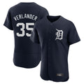 CAdoa D.Tigers #35 Justin Verlander Player Navy Limited Elite Home Stitched Jerseys