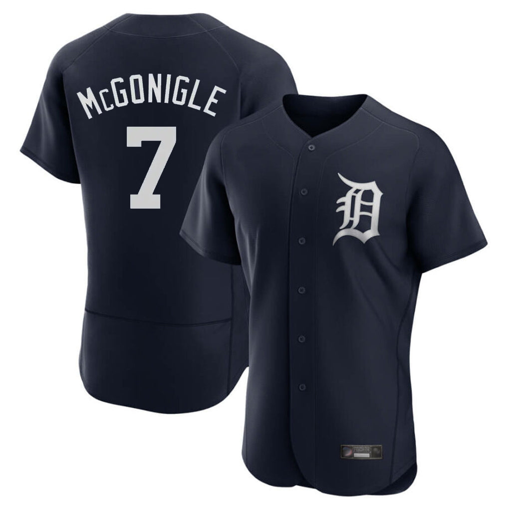 CAdoa D.Tigers #7 Kevin McGonigle Player Navy Limited Elite Home Stitched Jerseys