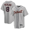 CAdoa D.Tigers #8 Matt Vierling Player Gray Home Game Stitched Jerseys