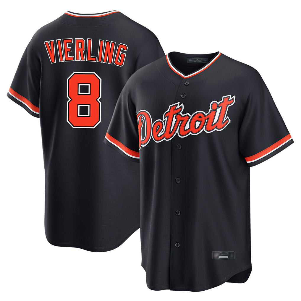 CAdoa D.Tigers #8 Matt Vierling Player Navy Home Game Stitched Jerseys