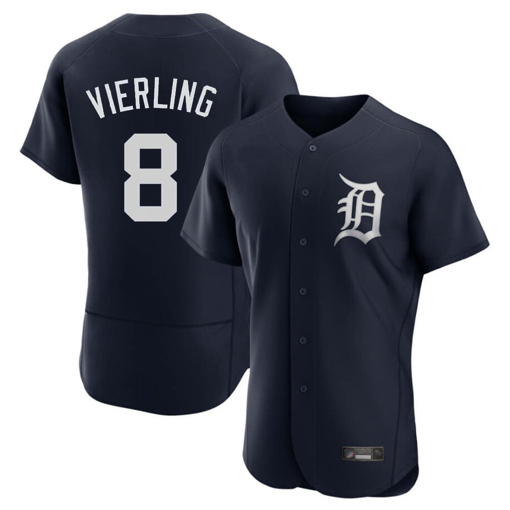 CAdoa D.Tigers #8 Matt Vierling Player Navy Limited Elite Home Stitched Jerseys