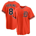 CAdoa D.Tigers #8 Matt Vierling Player Orange Home Game Stitched Jerseys