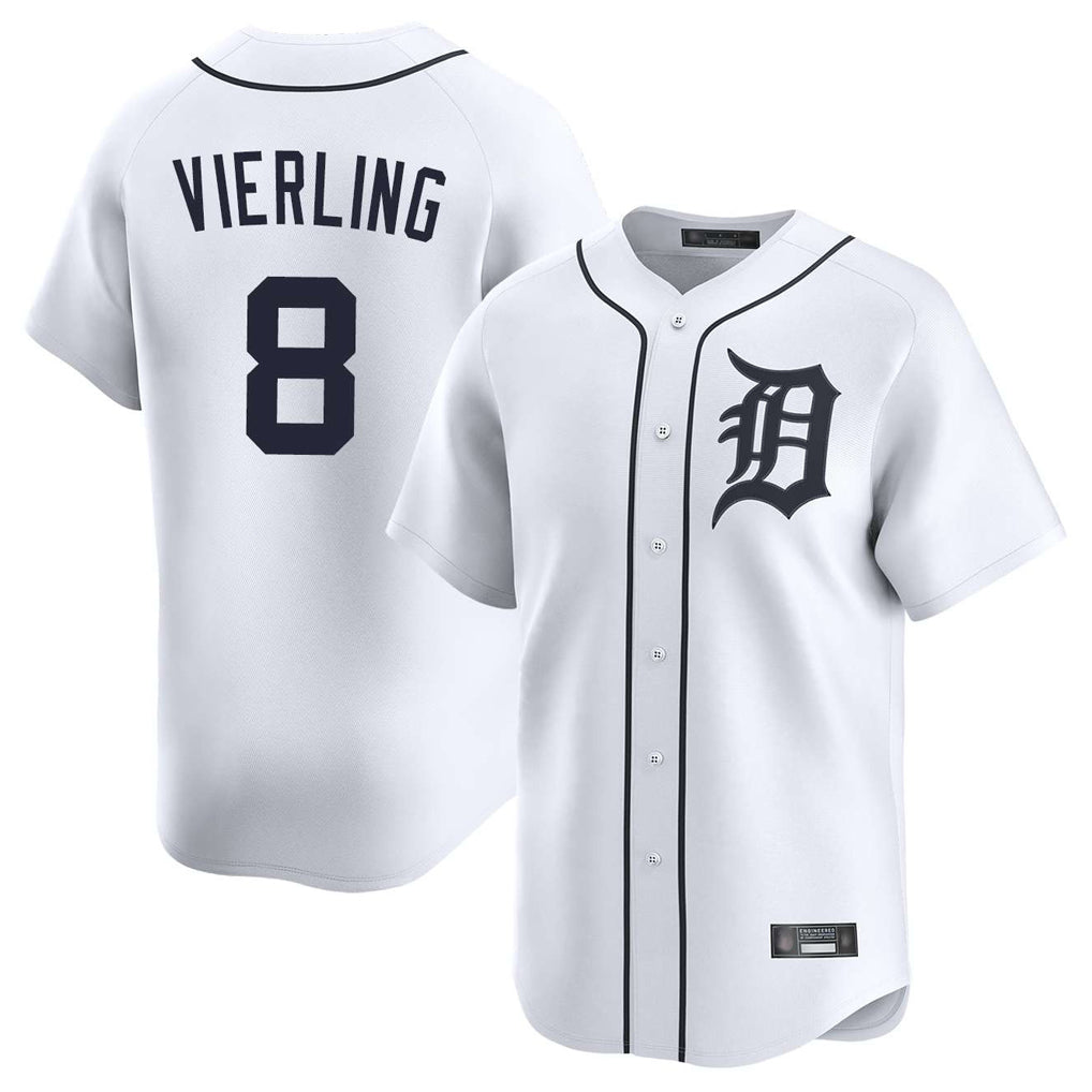 CAdoa D.Tigers #8 Matt Vierling Player White Home Limited Stitched Jerseys