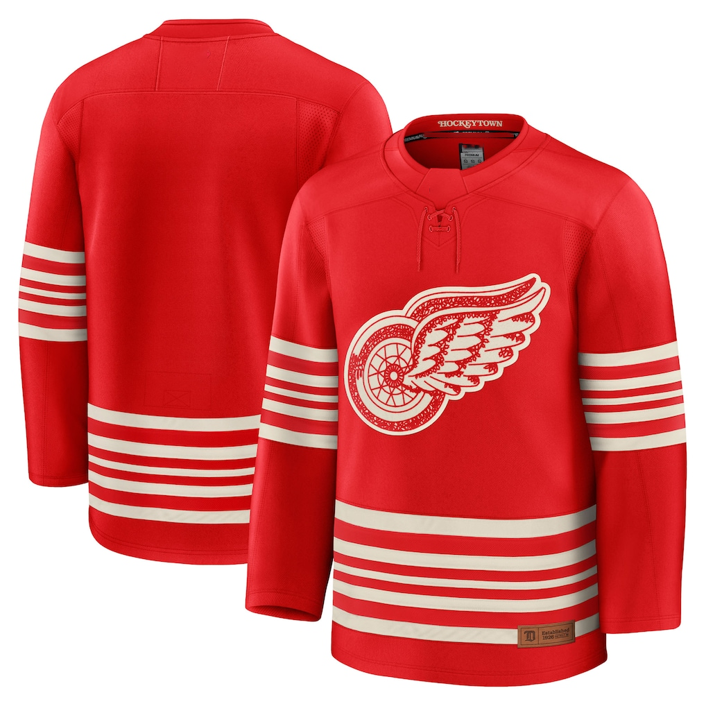 CAdoa D.Red wings Red Centennial Premium Jerseys