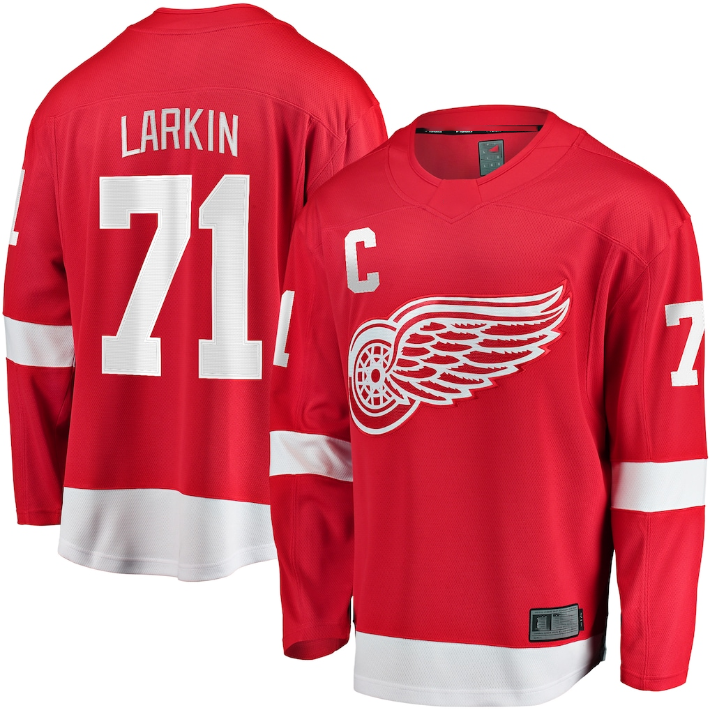 CAdoa D.Red wings #71 Dylan Larkin Red 2023-24 Captain Breakaway Player Jerseys