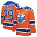 CAdoa E.Oilers #29 Leon Draisaitl Mitchell & Ness Orange Power Play Jerseys