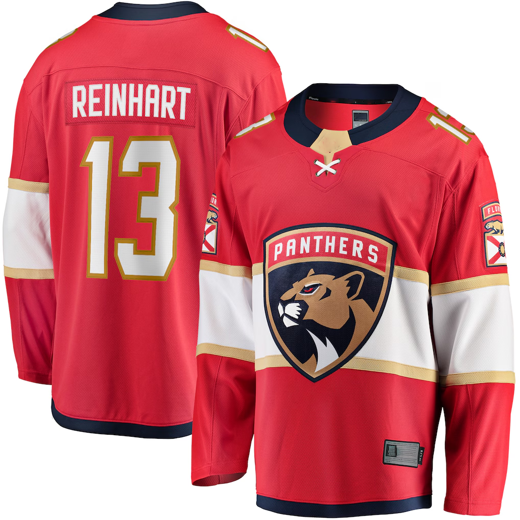 CAdoa F.Panthers #13 Sam Reinhart Red Breakaway Player Jerseys