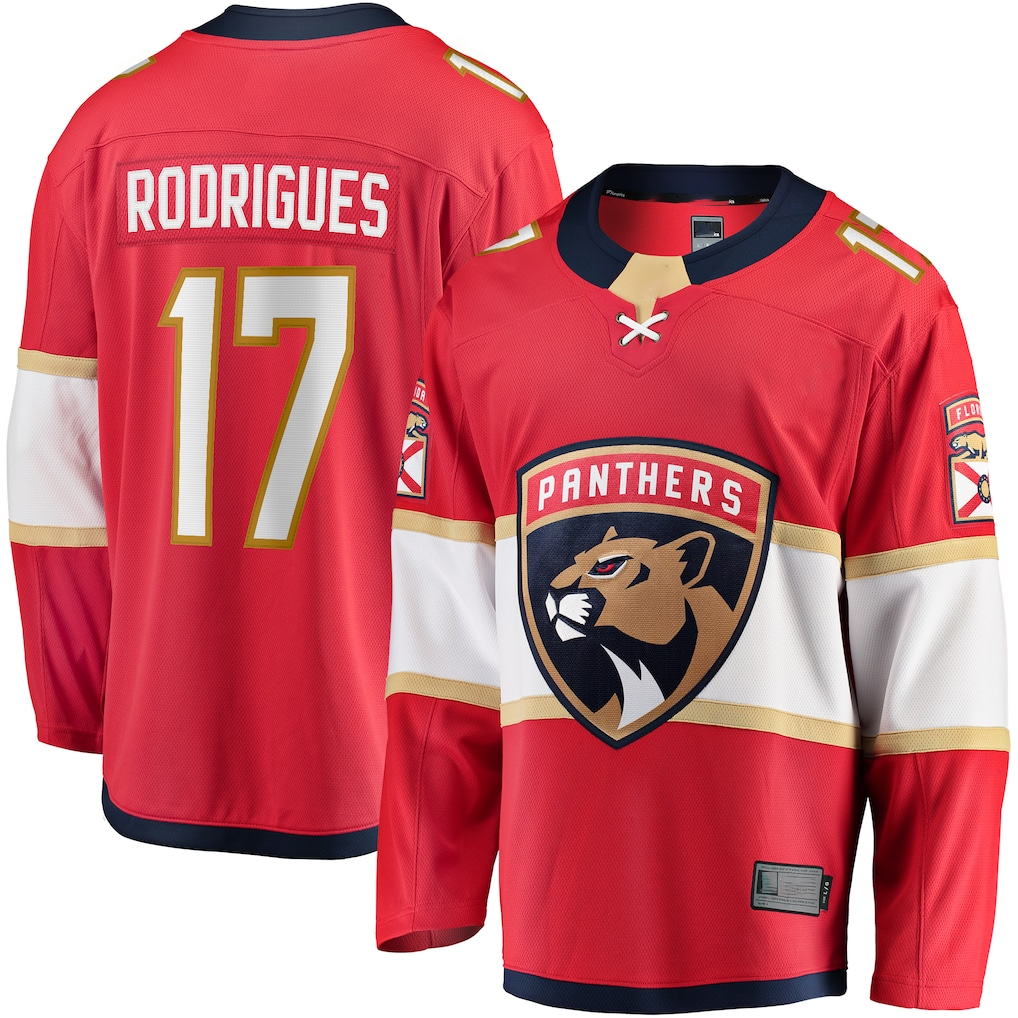CAdoa F.Panthers #17 Evan Rodrigues Red Home Breakaway Jerseys