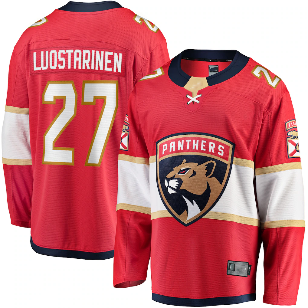 CAdoa F.Panthers #27 Eetu Luostarinen Red Home Breakaway Player Jerseys
