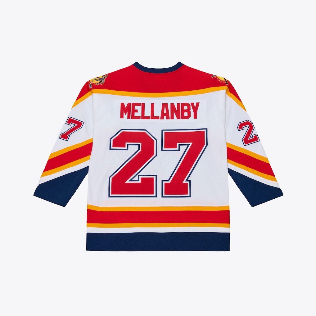 CAdoa F.Panthers #27 Scott Mellanby Mitchell & Ness White 1996 Power Play Jerseys