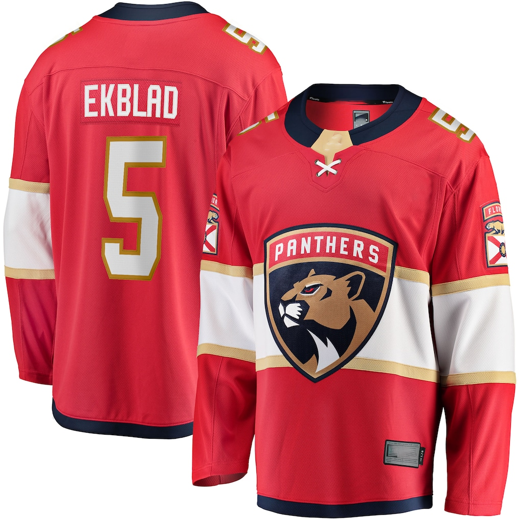 CAdoa F.Panthers #5 Aaron Ekblad Red Home Team Breakaway Player Jerseys