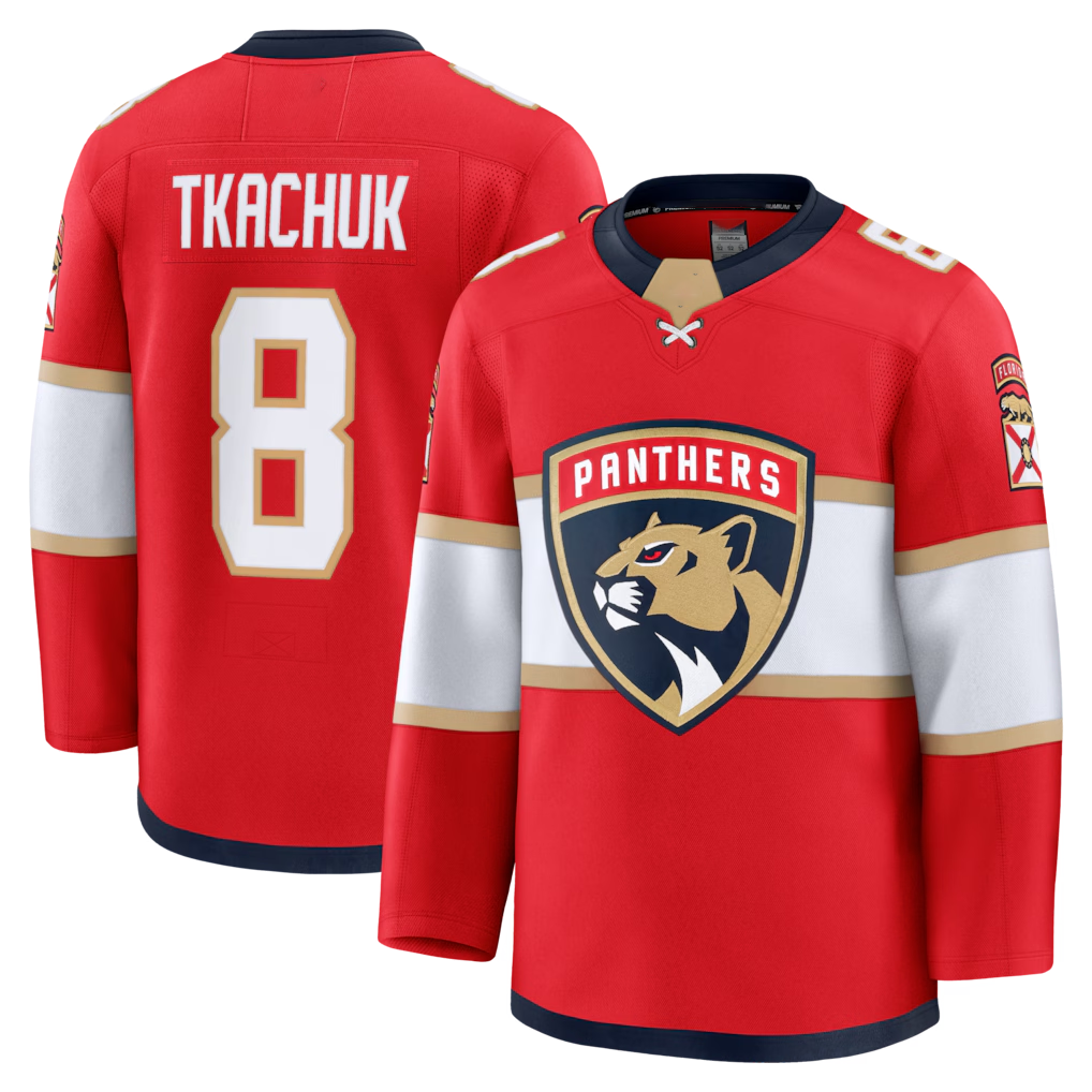 CAdoa F.Panthers #8 Brady Tkachuk Red Home Premium Jerseys